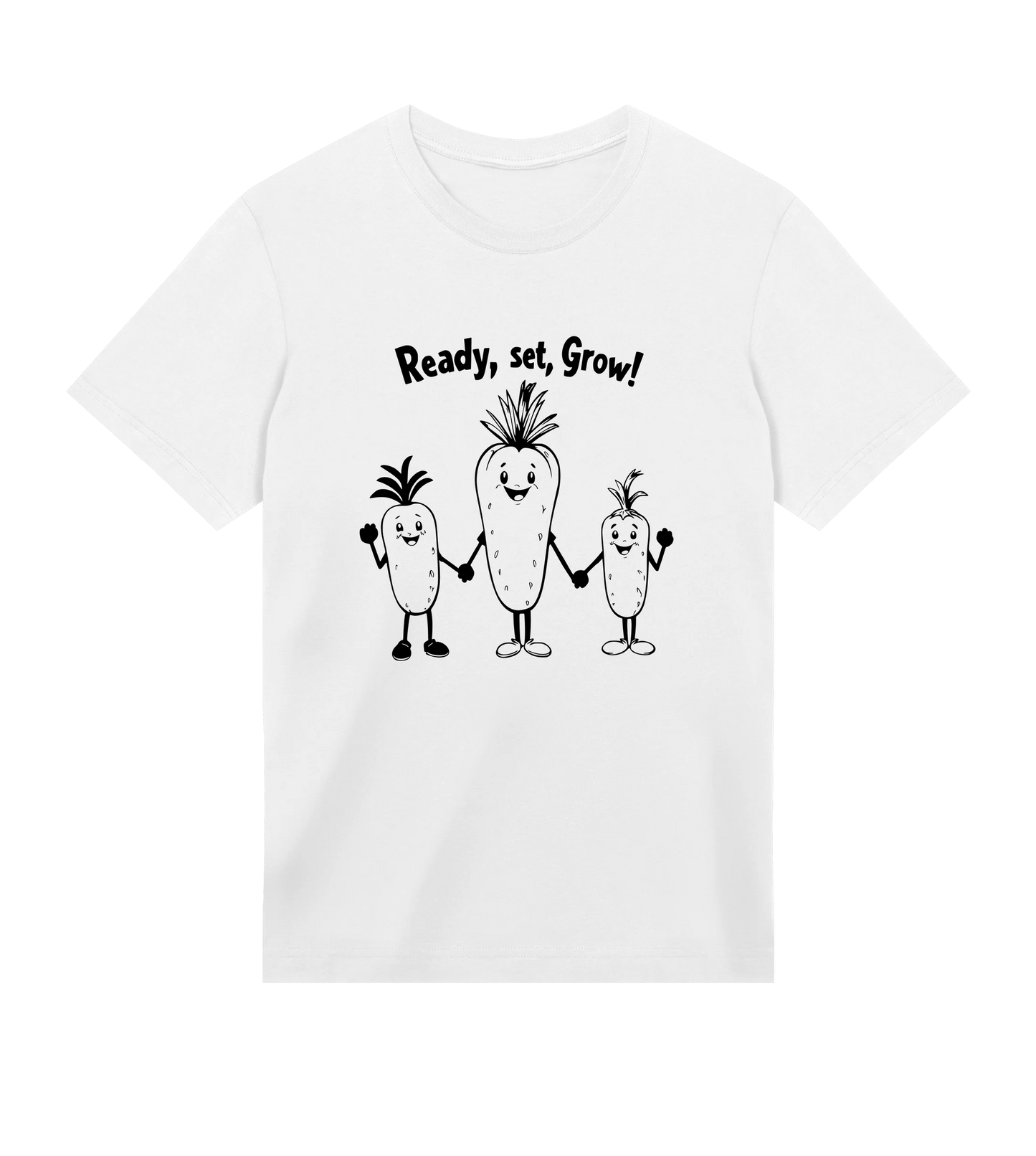 Matchende T-shirt til forældre, børn og baby - Ready, set, Grow!