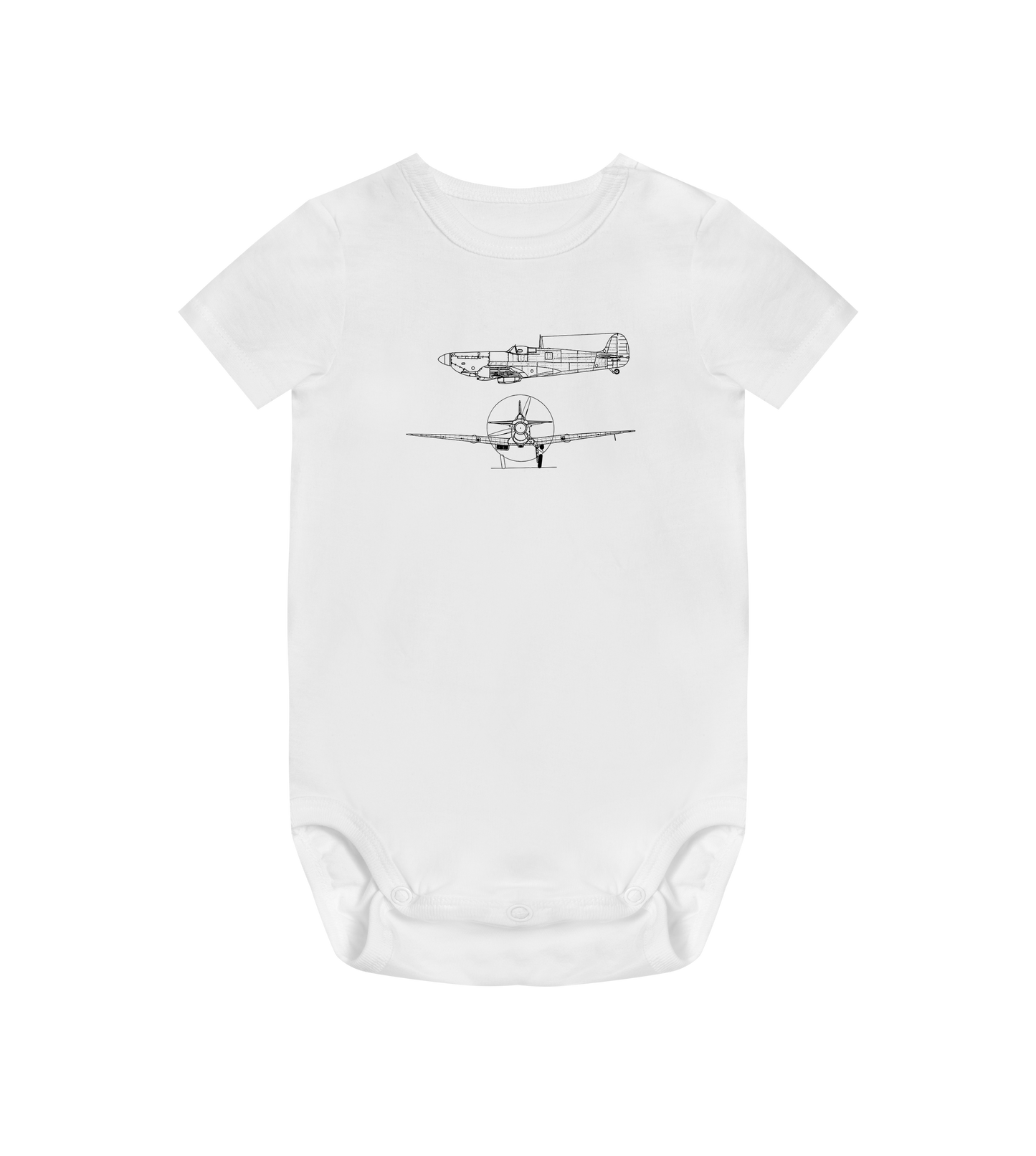 Matchende T-shirt med flymotiv - familietøj til forældre, barn og baby