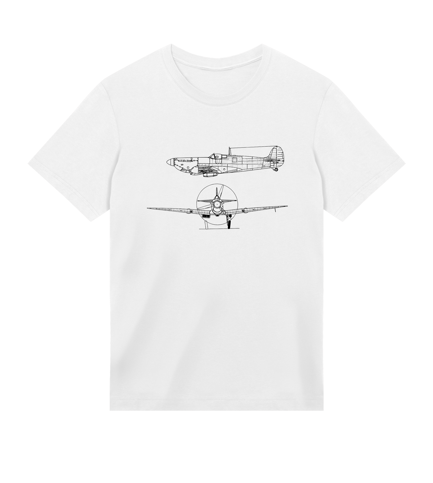 Matchende T-shirt med flymotiv - familietøj til forældre, barn og baby