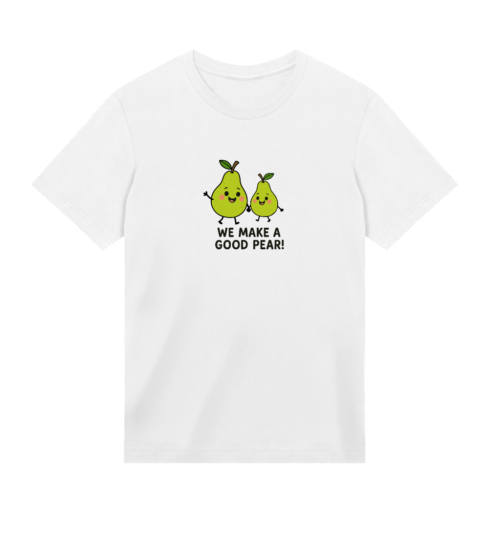 Matchende T-shirts til forælder og barn – We make a good pear