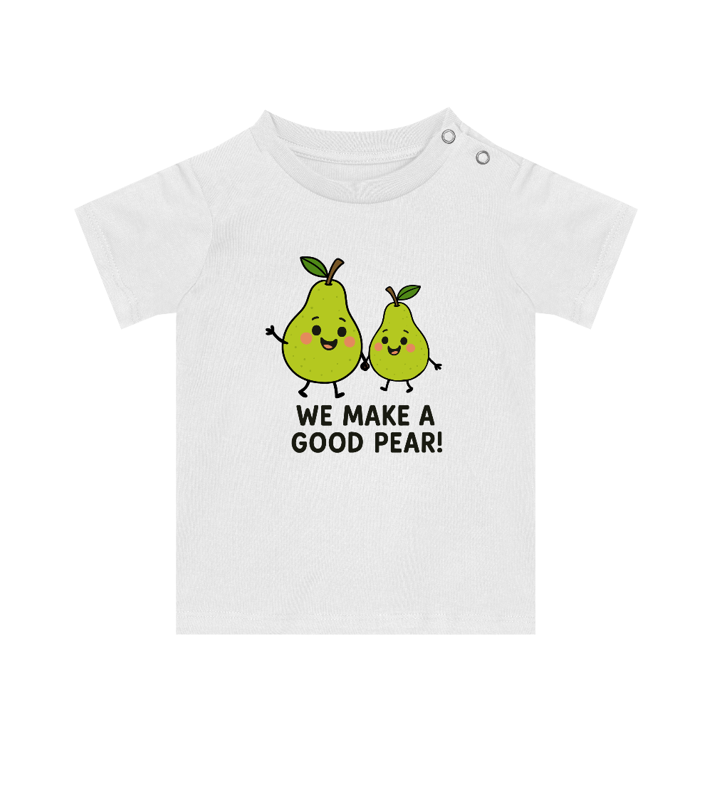 Matchende T-shirts til forælder og barn – We make a good pear