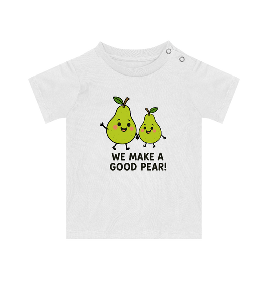 Matchende T-shirts til forælder og barn – We make a good pear
